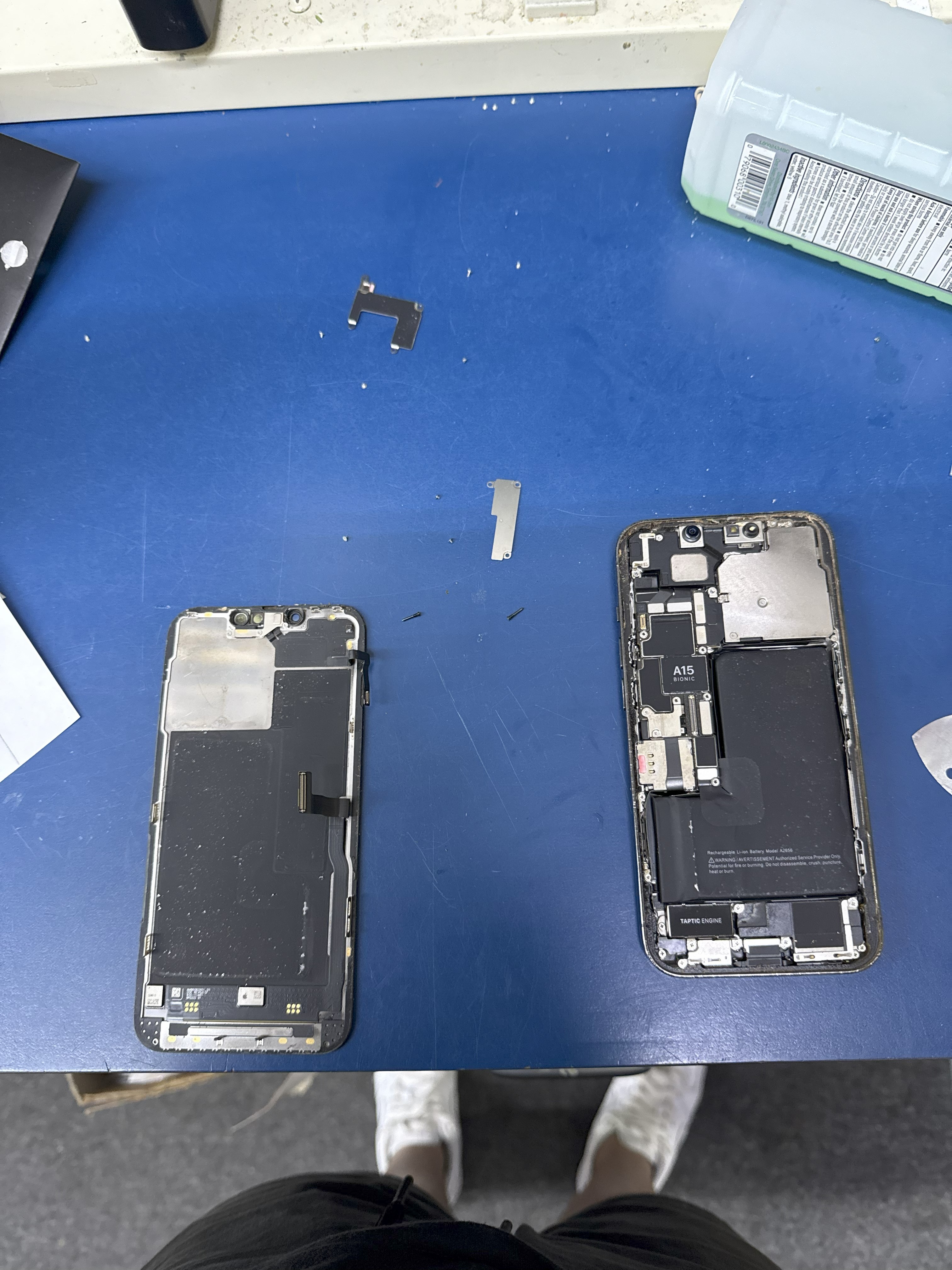 Mobile device repair workstation at Premier Express Repairs